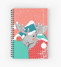 Christmoose, Winter Moose Spiral Notebook