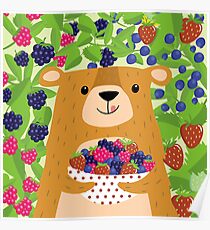 I love berries - berry bear Poster