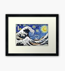 Iconic Starry Night Wave of Kanagawa Framed Print