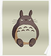 Grumpy Totoro Poster