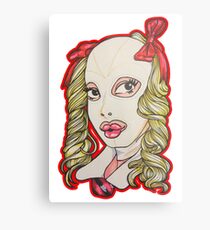 Little Miss Metal Print