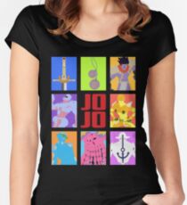 JoJos bizarres Abenteuer - Stände und Waffen Tailliertes Rundhals-Shirt