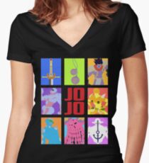 JoJo's Bizarre Adventure - Stands and Weapons Women's Fitted V-Neck T-Shirt