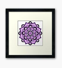 Violet watercolor mandala Framed Print