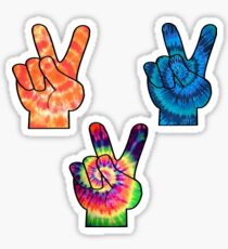 Tie Die Peace Signs Sticker