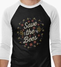 Save the Bees Men's Baseball Âľ T-Shirt
