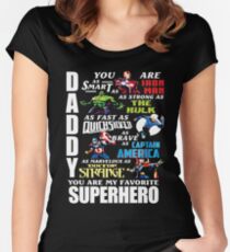 DADDY YOU ARE MY FAVORITE SUPER HERO T SHIRT Women's Fitted Scoop T-Shirt