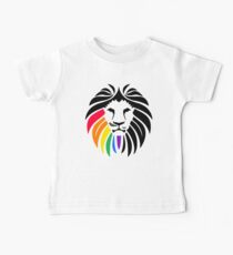 Regenbogen-Löwenkopf Baby T-Shirt