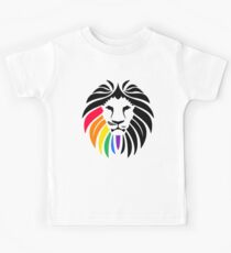 Regenbogen-Löwenkopf Kinder T-Shirt