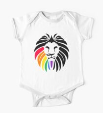 Regenbogen-Löwenkopf Baby Body Kurzarm