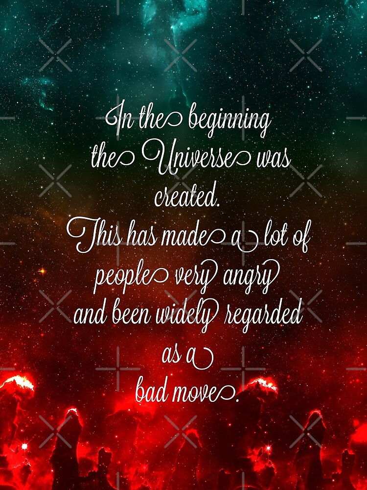 "Hitchhiker's Guide Quote" Tshirt by StilleSkygger Redbubble