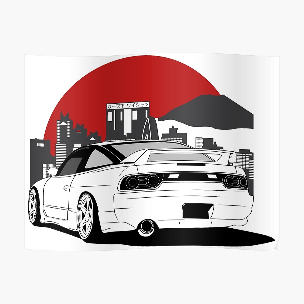 Нарисовать nissan 180sx