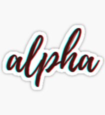 retro 3D - alpha Sticker