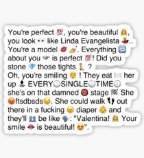 Du bist perfekt, du bist wunderschön mit Emojis Sticker