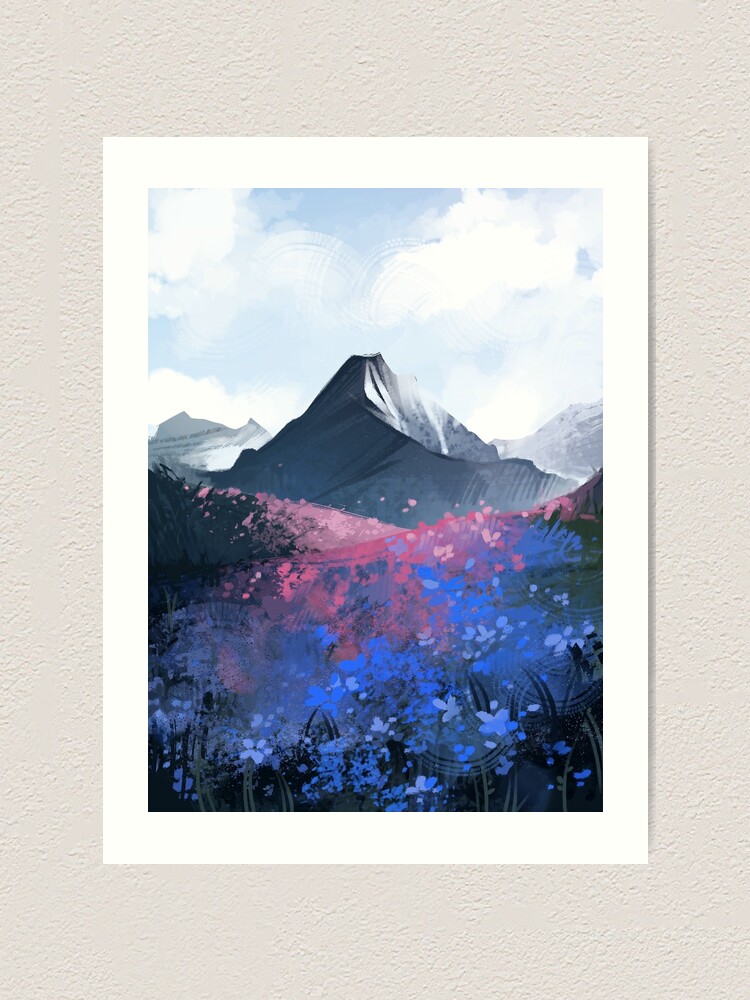 blue-mountain-art-print-by-elentori-redbubble