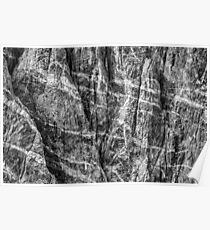 The Painted Wall BW Poster