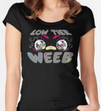 Low Tier Weeb CMYK Women's Fitted Scoop T-Shirt