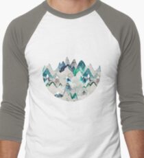 Ruf der Berge (immergrün) Baseballshirt mit 3/4-Arm