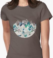 Call of the Mountains (in evergreen) Women's Fitted T-Shirt