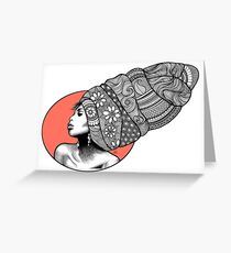 Tribal Head Piece Greeting Card