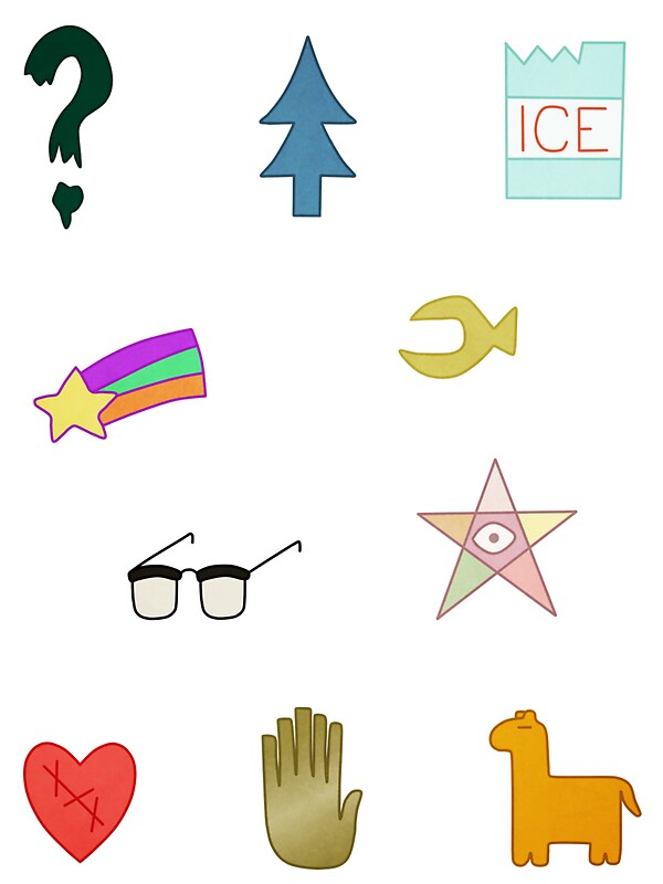 Pegatinas «Gravity Falls Symbols» de melscribbles | Redbubble