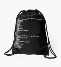 Rules to surviving Zombieland Drawstring Bag