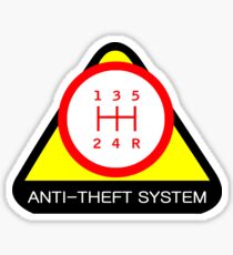 Anti-Theft System (Pattern 1) (light) Sticker