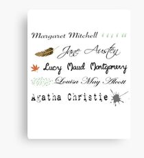 Classic authors Canvas Print