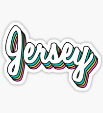 jersey white retro Sticker