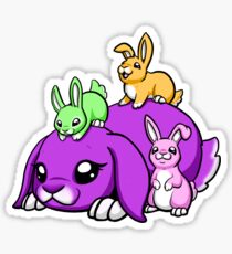 Rainbow Bunny Family Sticker