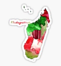 Watercolor Countries - Madagascar Sticker