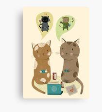 Geek Katzen Leinwanddruck