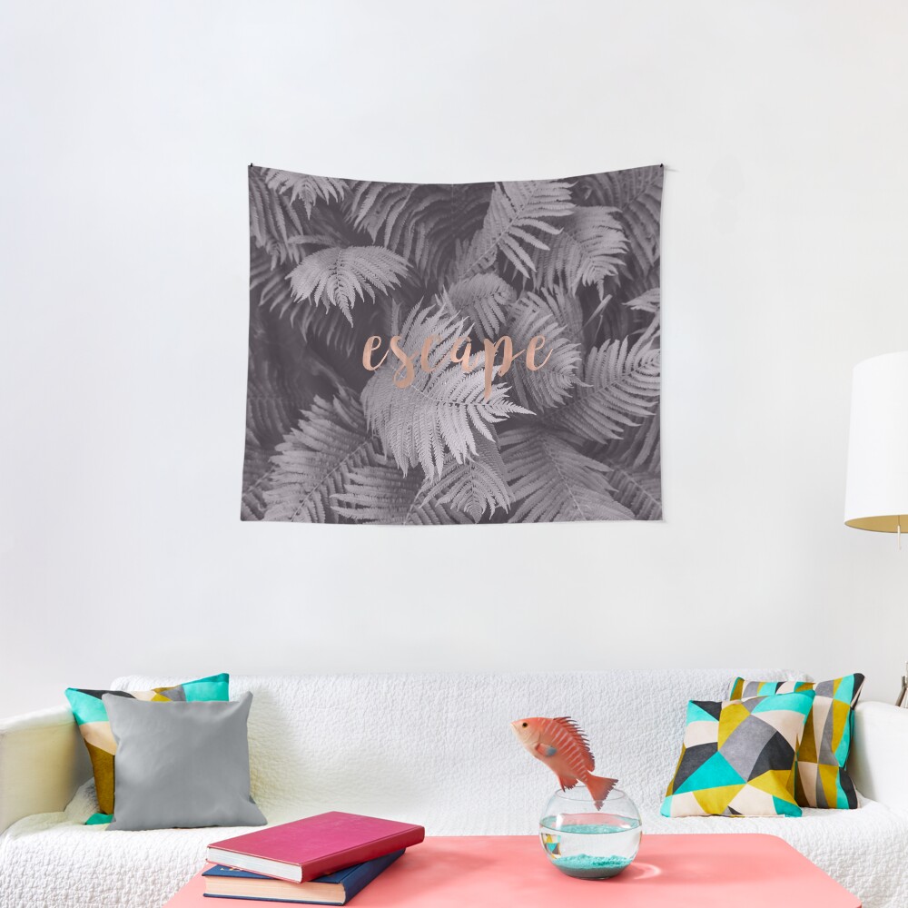 Rose gold escape in the shadows Tapestry