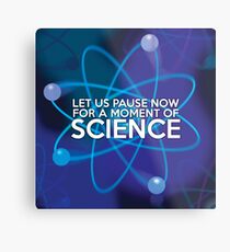LASSEN SIE UNS JETZT FÜR EINEN WISSENSCHAFTMOMENT Metallbild