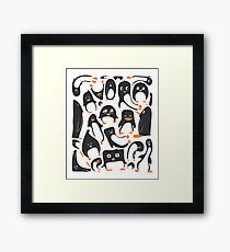 Penguin Party Framed Print