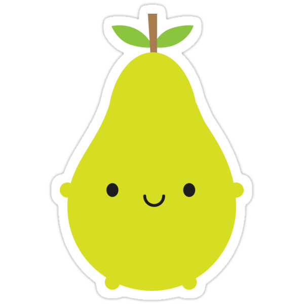 Kawaii Pear Stickers By Marceline Smith Redbubble 