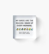Morning Birds - Custom Acrylic Block