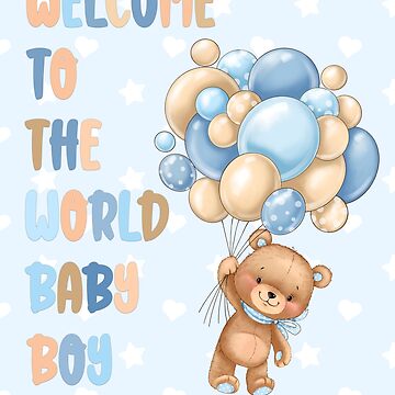 Baby Welcome to the world Baby Boy Gift Idea' Sticker