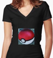 Pokemon Ball Women's Fitted V-Neck T-Shirt