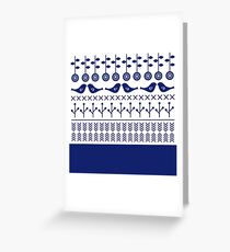 Beautiful Old Fashion Slovak / Scandinavian Design Greeting Card