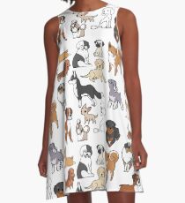 Hunde A-Linien Kleid