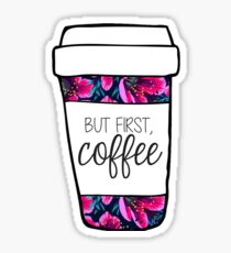 But First, Coffee Tropical Mug Sticker