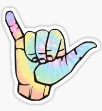 Tie Dye Hang Loose Sticker