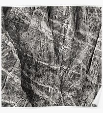 The Painted Wall BW Square Poster