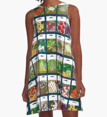 Vegetable seeds pattern A-Line Dress