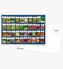 Vegetable seeds pattern Postcards