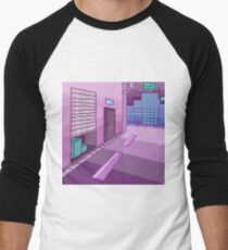 Pixelart - Night in the City Men's Baseball ¾ T-Shirt