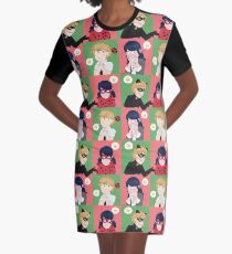 Love Square Graphic T-Shirt Dress