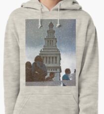San Francisco Ferry Building Reflection in a Puddle Pullover Hoodie