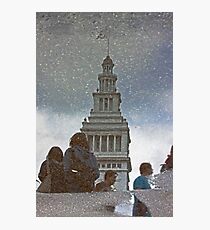 San Francisco Ferry Building Reflection in a Puddle Photographic Print